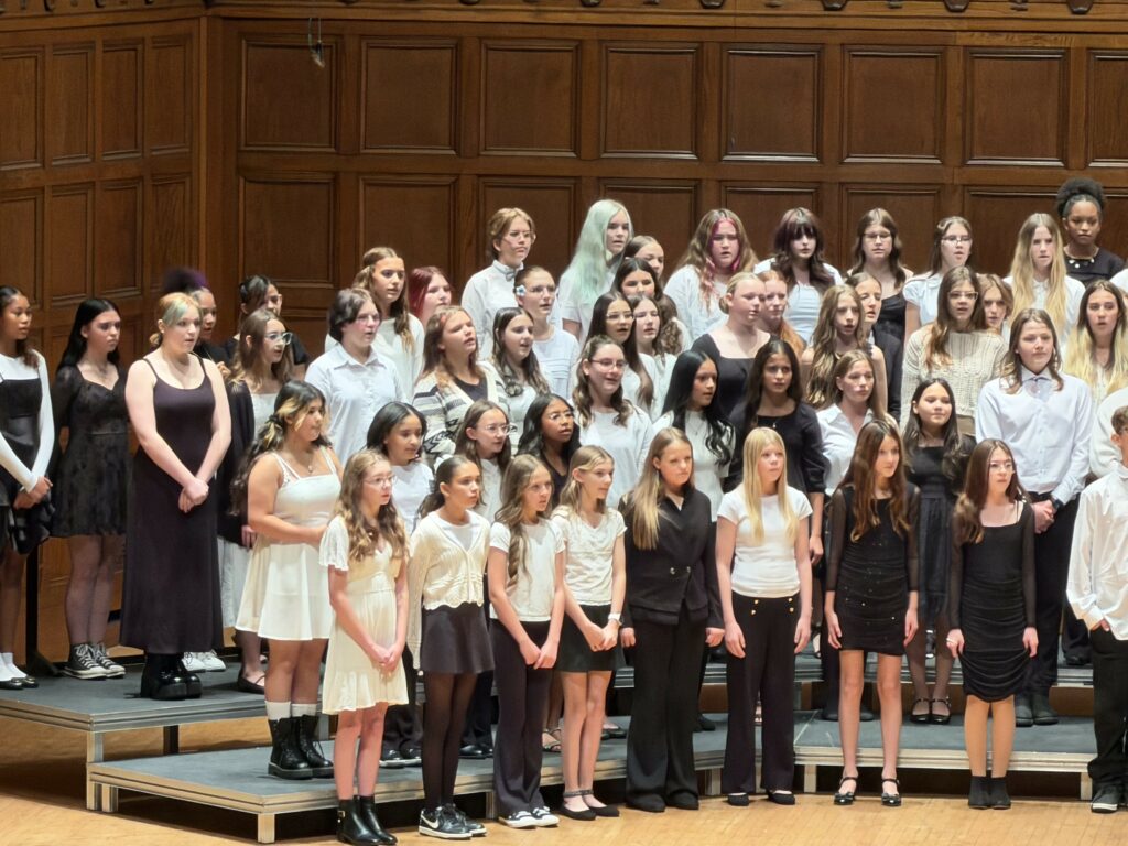 Students performing at Stambaugh Auditorium