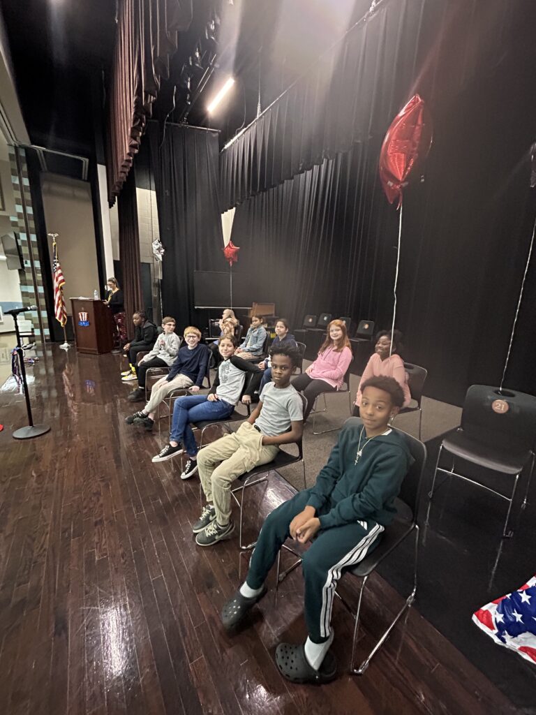 Students waiting for the event to begin.