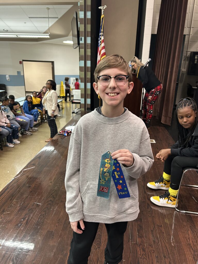 Our first place winner of the Geography Bee.
