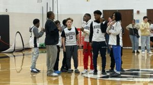 Our players with Coach Clark