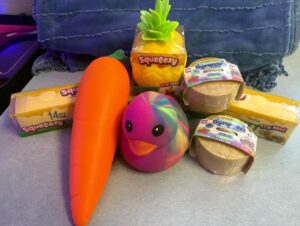 Squish toys that were raffled off