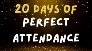 20 days of perfect attendance