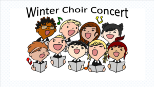 Cartoon choir children singing
