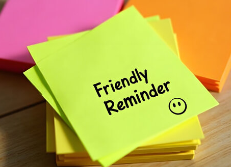 florescent colored post it notes