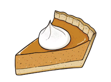 pumpkin pie with whip cream