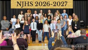 Picture of students being inducted into NJHS
