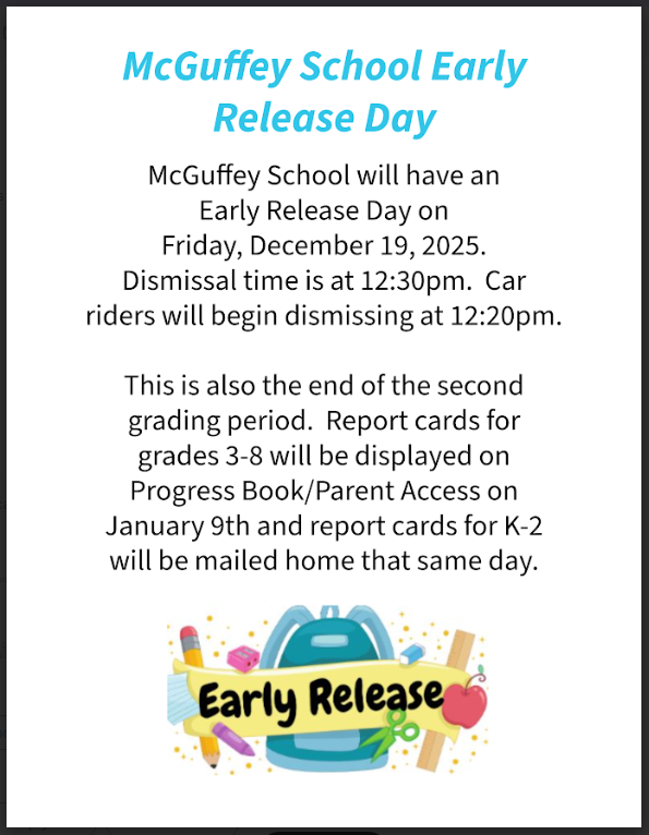 Friday: December 19th-Early Release