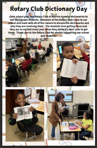 Thank you Rotary Club for our Dictionaries