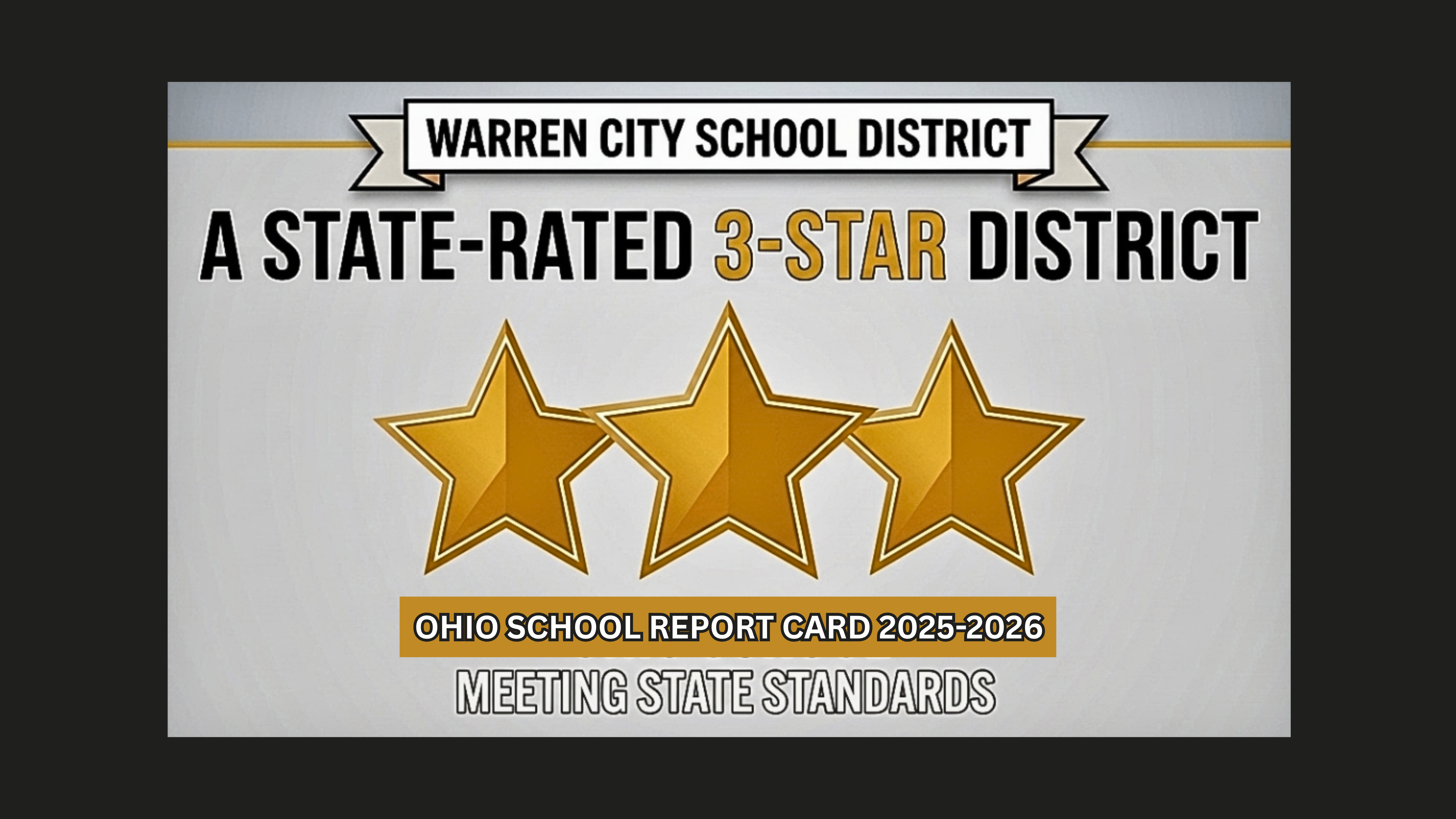 MEETING STATE STANDARDS: Warren City Schools Earns 3-Star Overall Rating, Shows Growth in Student Achievement and Gap Closing